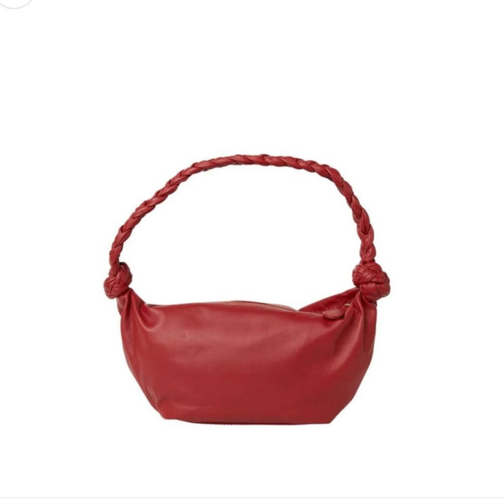 Chic Red Leather Braided Handle Shoulder Bag
NWOT. Excellent condition.